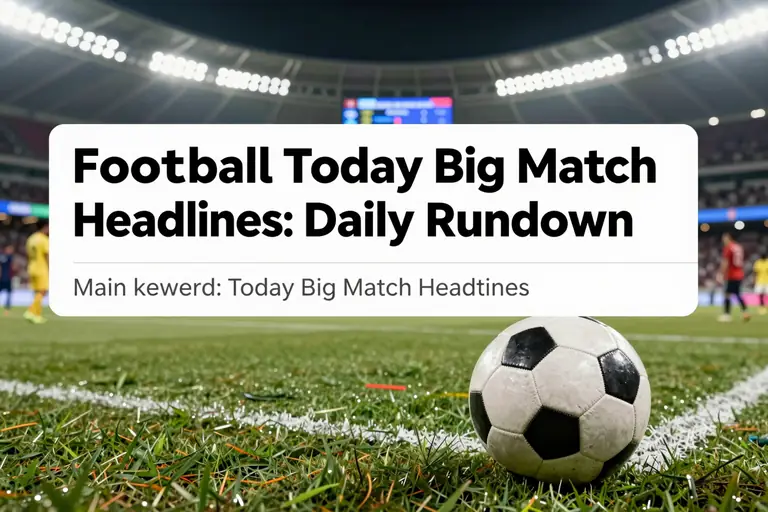 Football Today Big Match Headlines