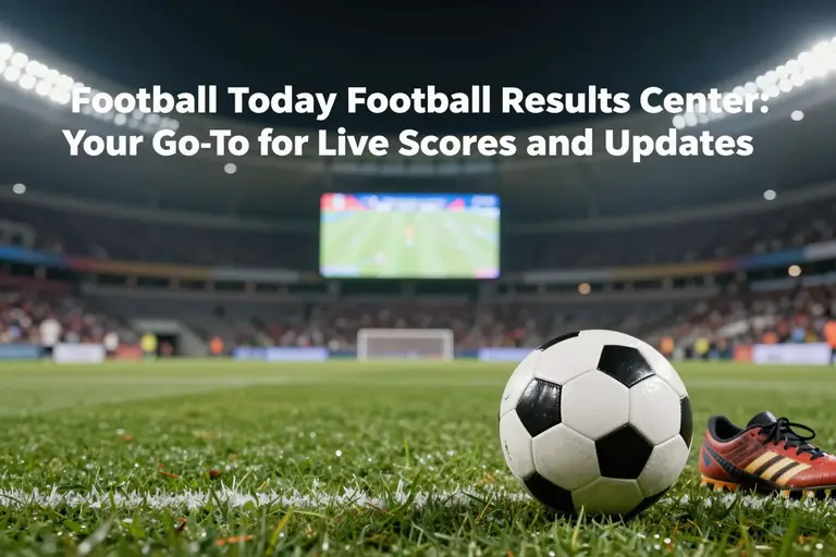 Football Today Football Results Center: Your Go-To for Live Scores and Updates